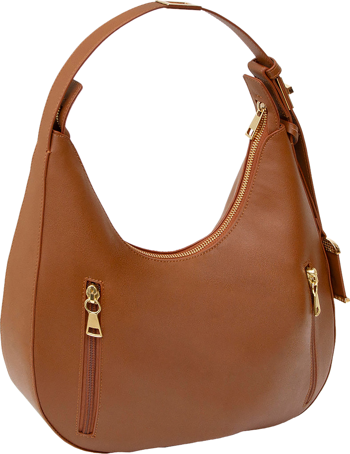 BDOG BDP-092     HOBO STYLE SHOULDER BAG - COGNAC