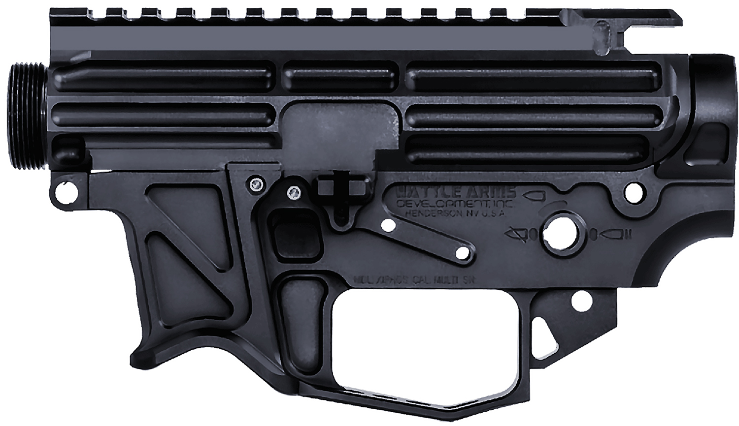 Battle Arms Xiphos 9mm Receiver Set – Superb Billet Glock-Mag 9mm PCC Upper and Lower 6 Xiphos billet upper and lower right side