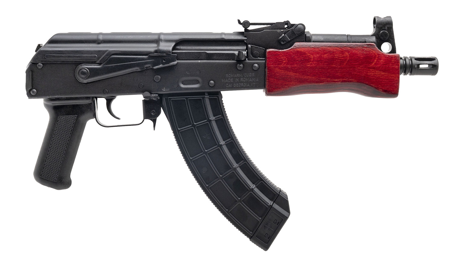 Century Arms Romanian Mini Draco Stamped AK-47 Pistol - Black | 7.62x39 ...