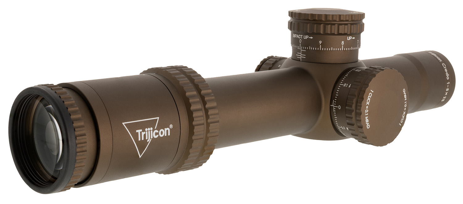 Trijicon 2900055 Credo 1-8x28 Riflescope, Coyote Brown, 34mm Tube, LED Reticle