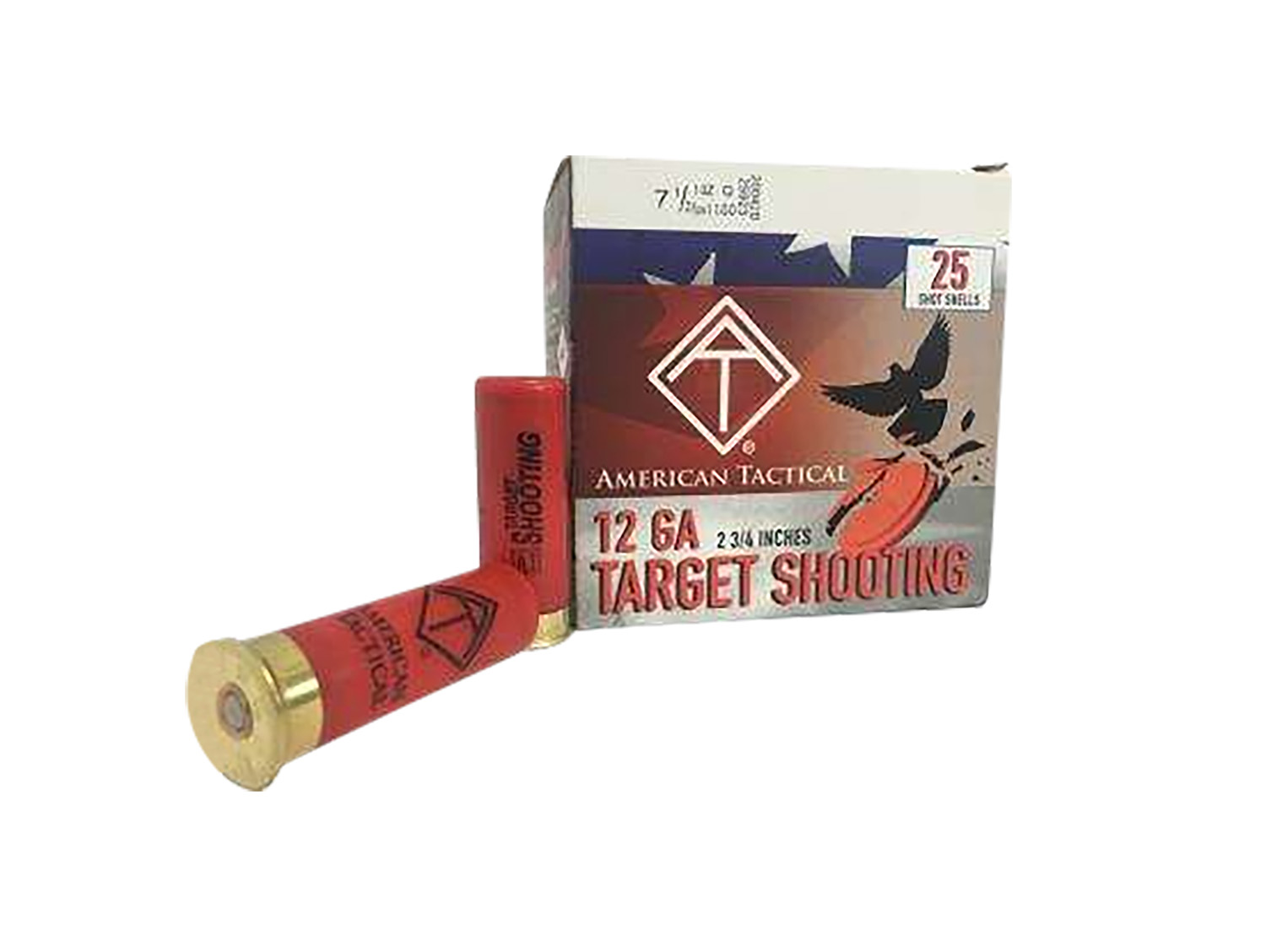 ATI ATIACL12T75 Target Load  12Gauge 2.75 1oz 7.5Shot 25 Per Box/10 Case