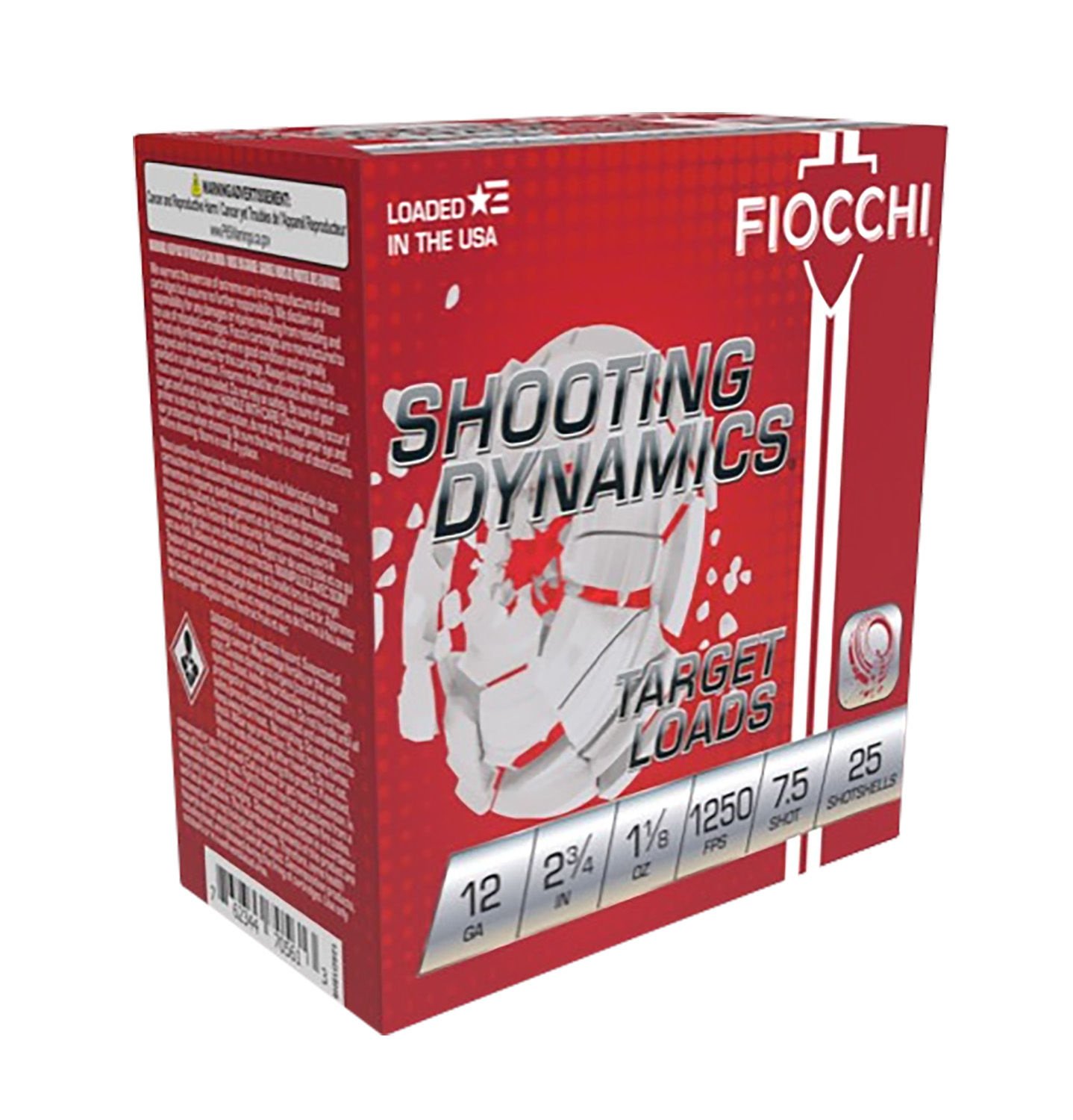 Fiocchi 12SD18X7 Shooting Dynamics  12Gauge 2.75" 1 1/8oz 7.5Shot 25 Per Box/10 Case