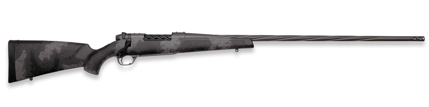 Weatherby  Mark V Live Wild 25 Creedmoor 4+1 22" Carbon Gray Cerakote Fluted Threaded Barrel, Carbon Gray Cerakote Drilled & Tapped Steel Receiver Fixed Black w/Gray Accents Polymer Stock, Right Hand