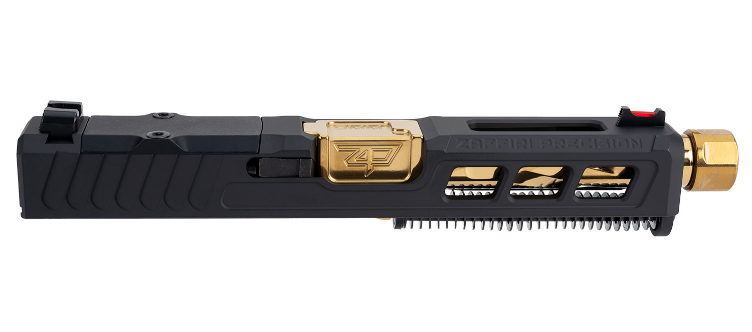Zaffiri Precision ZPS.3.19.Black.Cu ZPS.3 Complete Upper Gold Tin Barrel For Glock 19 Gen 3