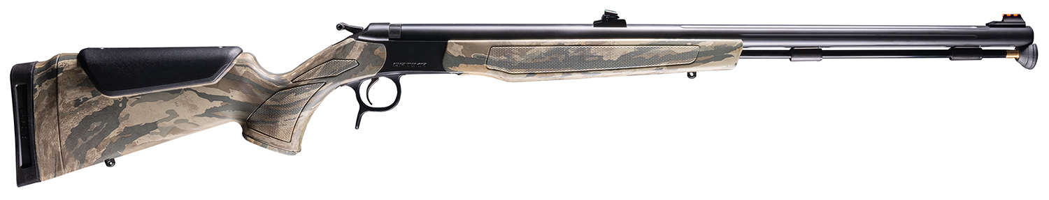 CVA PR2047N Optima  50 Cal 26 Black Nitride Fluted Barrel, Black Nitride Drilled & Tapped Steel Receiver, Fixed Realtree Legacy Synthetic Stock, Fiber Optic Sights