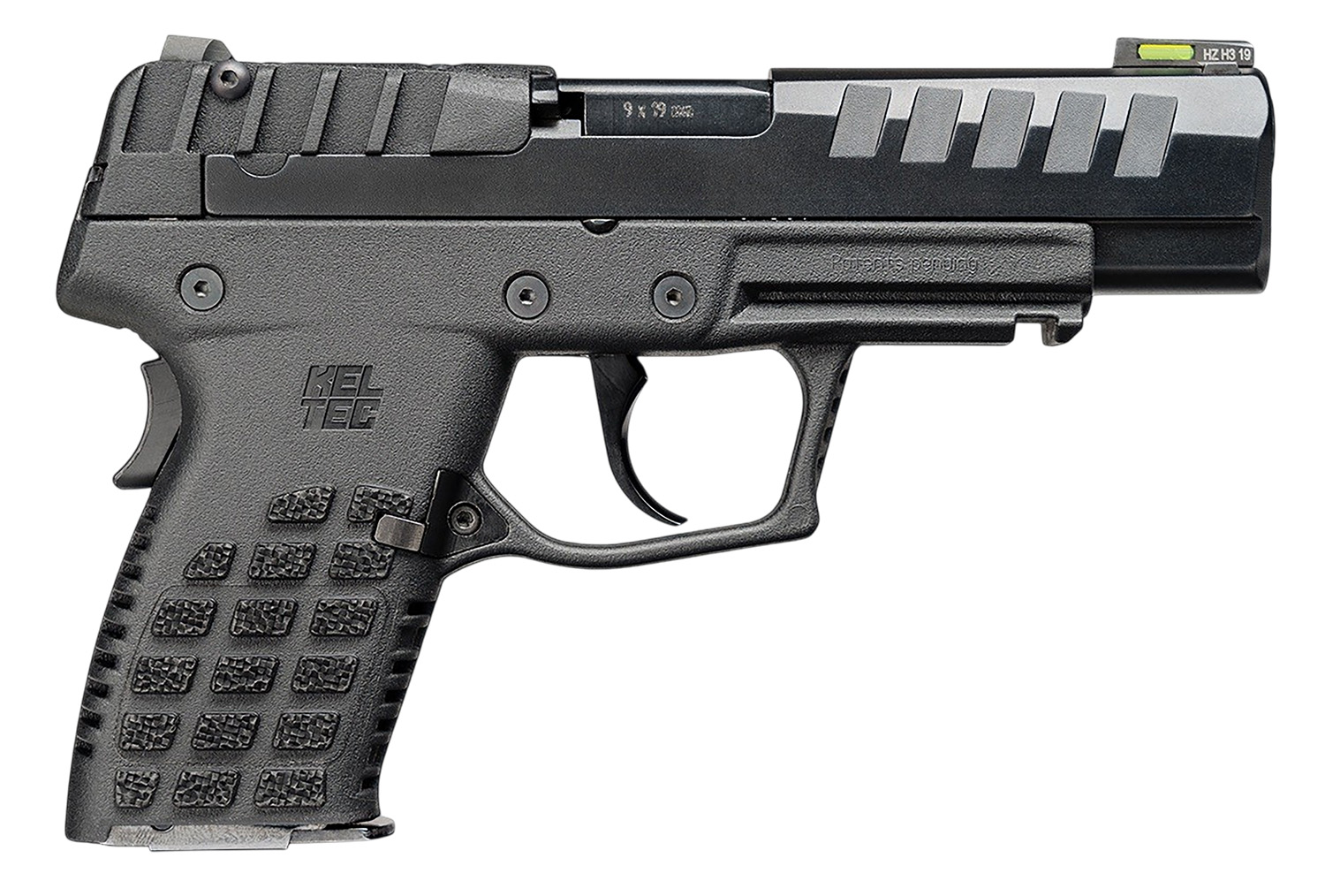 Kel-Tec P15BLKCA P15 *CA Compliant Compact Frame 9mm Luger 10+1 4" Black Steel Barrel, Black Nitride Serrated Steel Slide, Black Polymer Frame w/Picatinny Rail, Black Stippled Grip, Ambidextrous