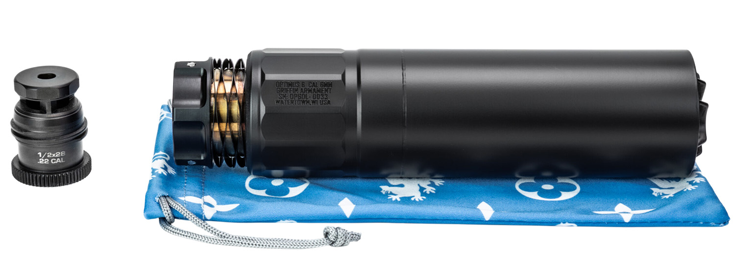 Griffin Armament GAOP6DL-W Dual-Lok Optimus 6 6mm Fits 6.68" Long 17-4 Stainless Steel Cerakote Black - Griffin Armament - 6.68"