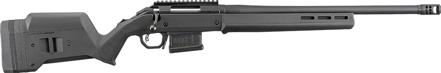 Ruger 26931 American Hunter 308 Win 5+1 20" Matte Black Threaded Barrel, Matte Black Steel Receiver w/Picatinny Rail Receiver, Black Magpul Adjustable Hunter Synthetic Stock, Right Hand
