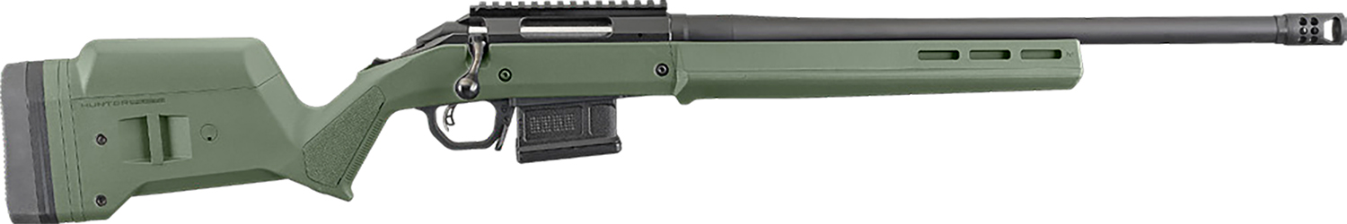 Ruger 26934 American Hunter 6.5 Creedmoor 5+1 20" Matte Black Threaded Barrel, Matte Black Steel Receiver w/Picatinny Rail Receiver, Olive Green Magpul Adjustable Hunter Synthetic Stock, Right Hand