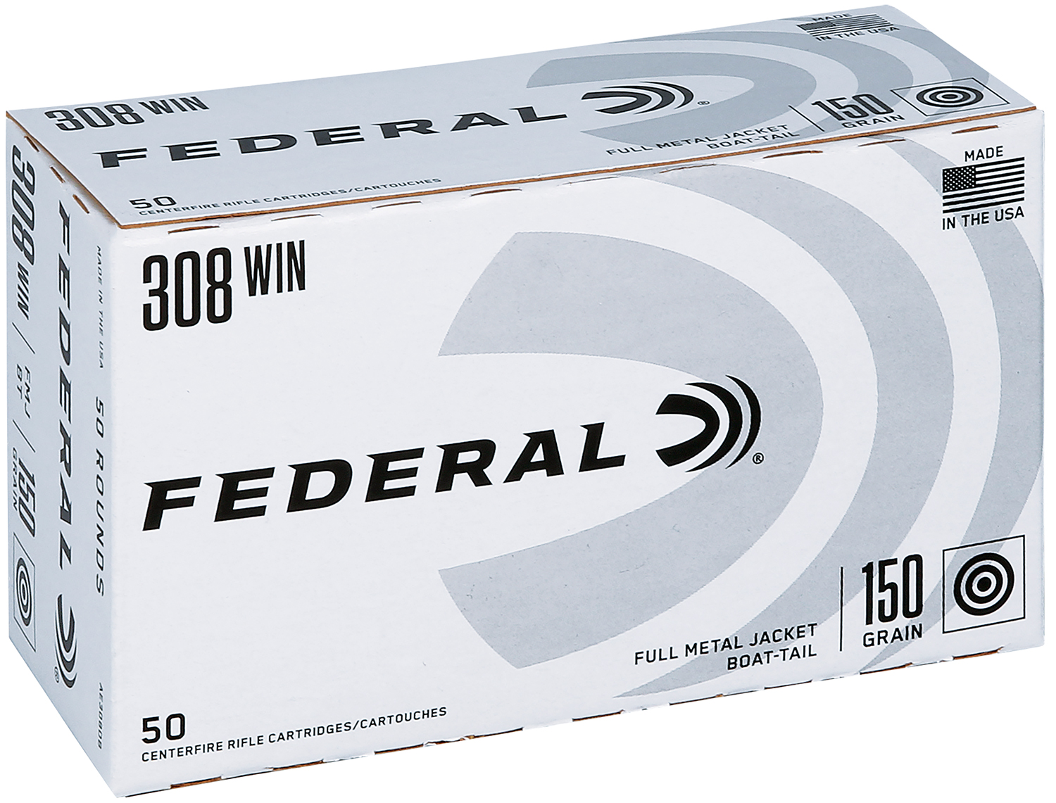 Federal AE308DB American Eagle 308Win 150gr Full Metal Jacket 50 Per Box/5 Case