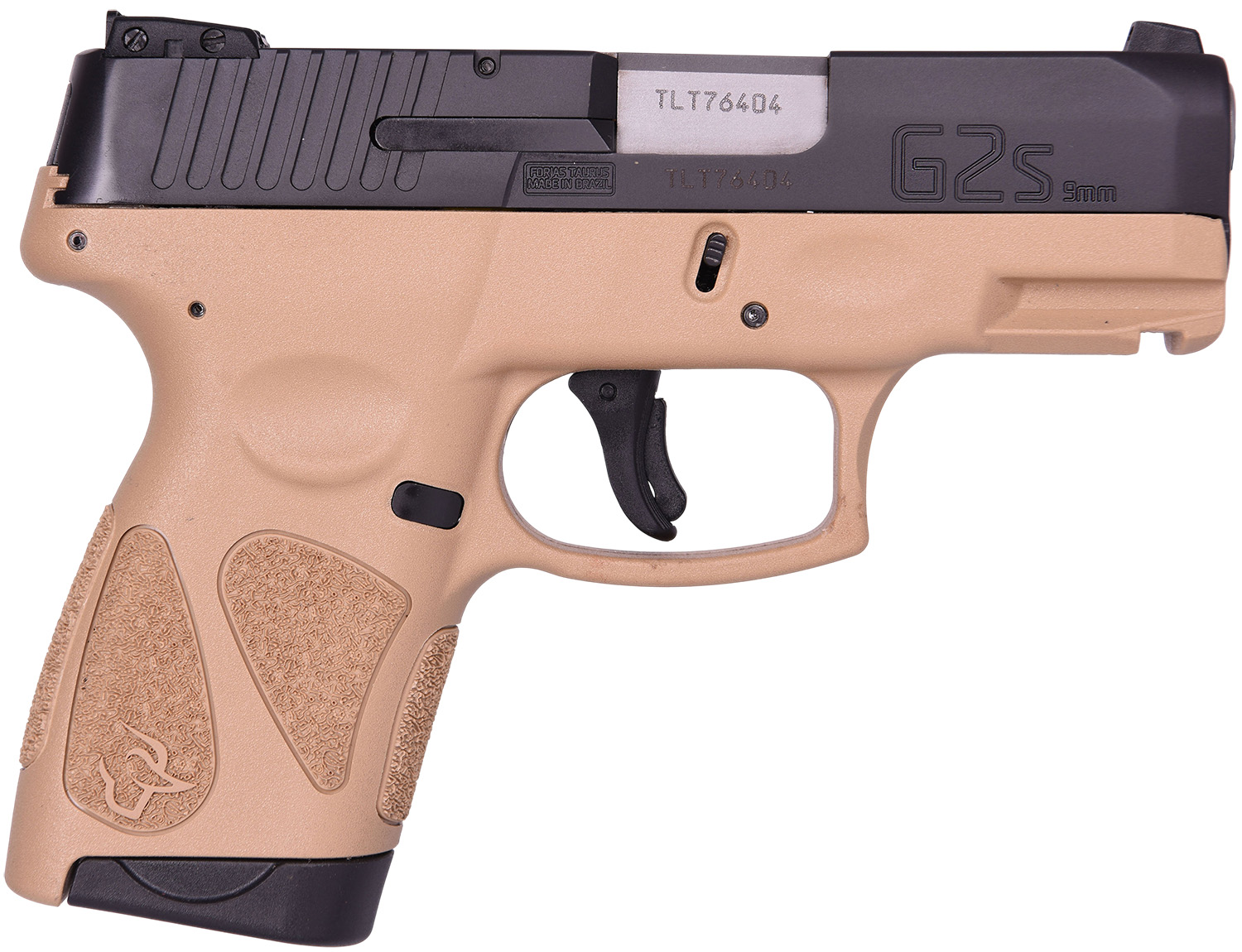 Taurus 1G2S931T G2S  9mm Luger 7+1 3.26 Stainless Steel Barrel, Matte Black Serrated Steel Slide, Tan Polymer Frame w/Picatinny Rail, Tan Polymer Grip ,Right Hand