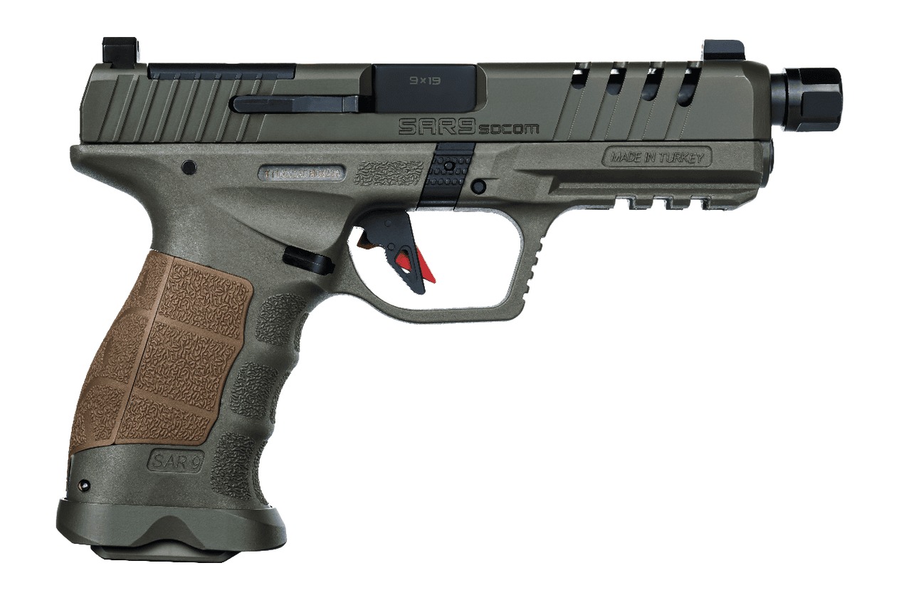 SAR USA 9CSOCOMODC   SAR9  SOCOM OD GRN  9MM 15/21