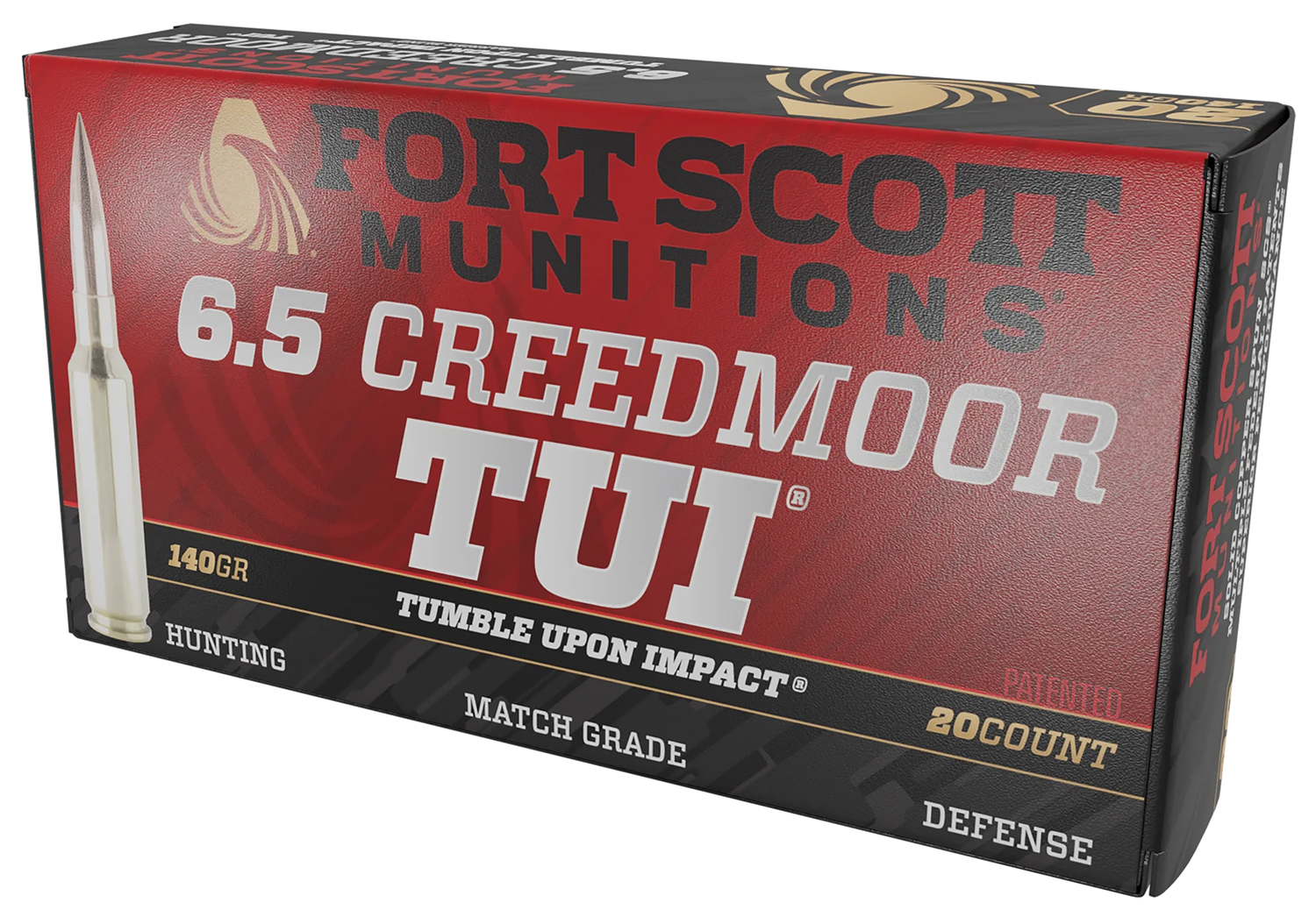 Fort Scott 6.5CM-140-SCV2BC 6.5mm Creedmoor 140gr Copper Rifle Ammo 20rd - Fort Scott Munitions - SOLID COPPER SPUN