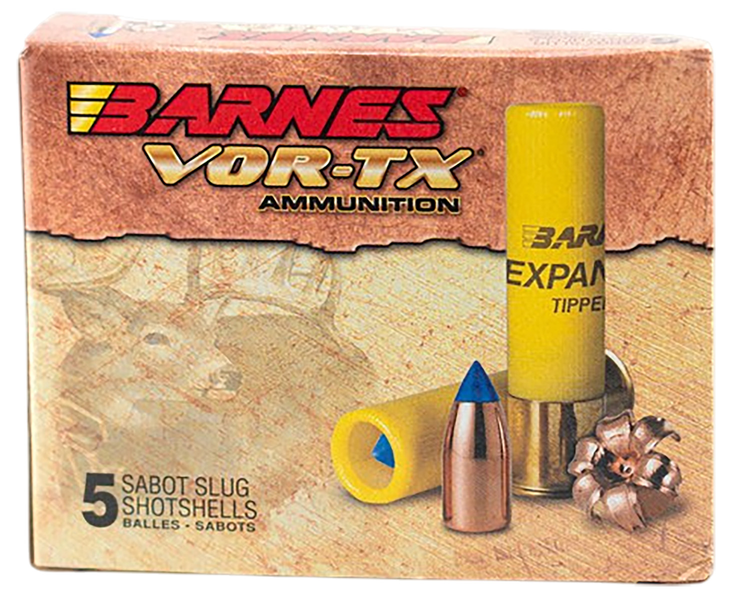 Click to see larger image. Barnes VOR-TX 20 Gauge 2.75" 250 Grain Slug Shotshell 5 Round Box 20735