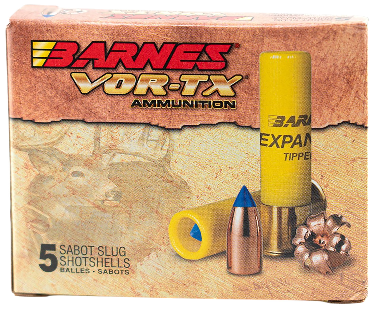 Click to see larger image. Barnes VOR-TX 20 Gauge 3" 250 Grain Slug Shotshell 5 Round Box 20739