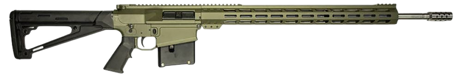 GLFA GL10 LA Rifle 7mm Rem Mag 24 in Stainless Steel Barrel OD Green Finish