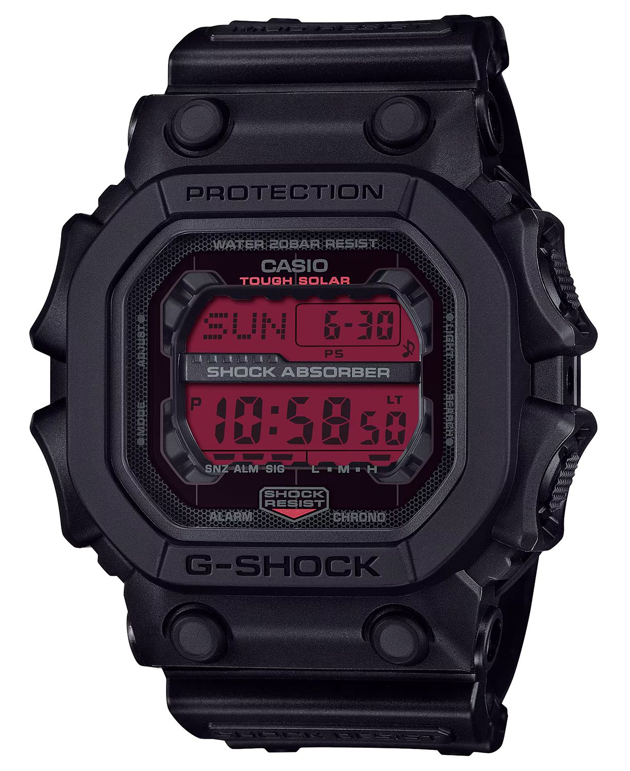 GSHOCK GX56BBR1CR CLASSIC SOLAR BLK/RED