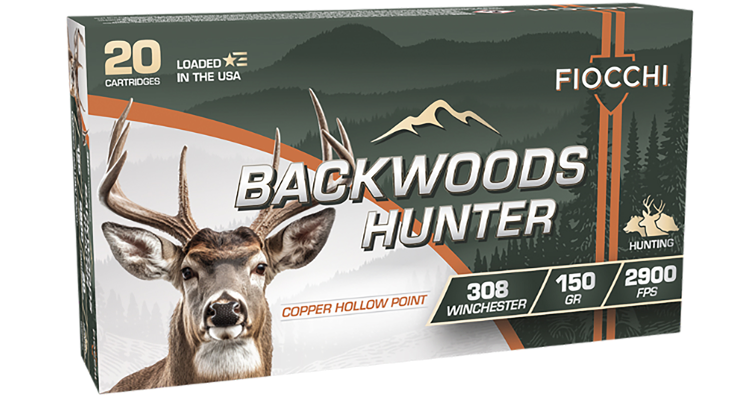 Fiocchi Backwoods Hunter Rifle Ammunition .308 Win.150gr CHP 2900 fps 20/ct