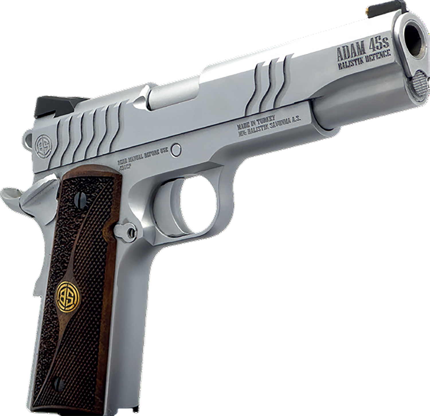 DA ADAM DKSN45WS 1911 .45ACP 5" White Steel Frame & Barrel Pistol