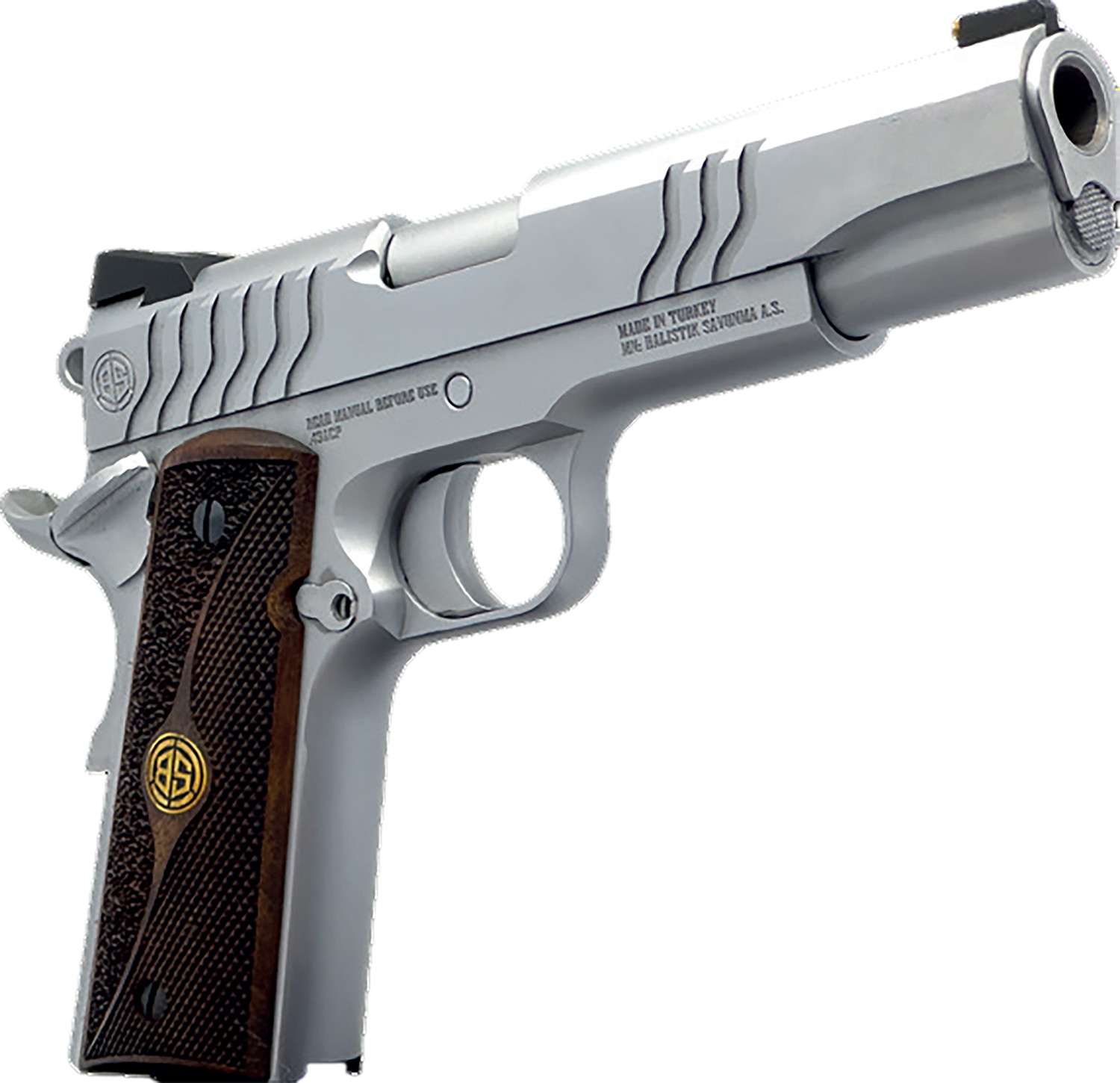 DA ADAM DKSN9WS 1911 9mm 4.37" White Slide, Forged Steel Frame