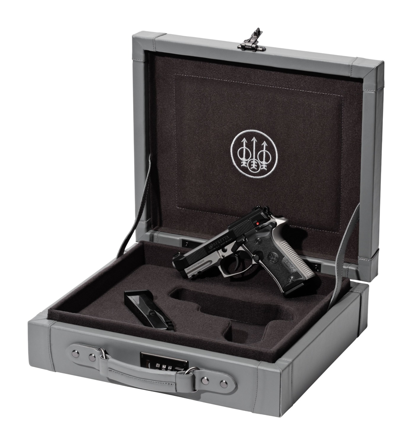 Beretta 80X Cheetah 380 ACP 3.9in 13rd Gray — Superb Carry Pistol 3 Beretta 80X Cheetah 380 ACP pistol with gray aluminium frame, black optic ready slide and Vertec grips