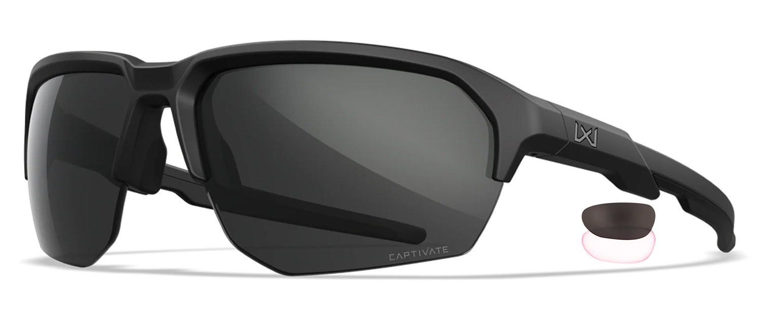 Wiley X CHJKL01 Jakl M/L Grey/Clear Lens Matte Black Frame