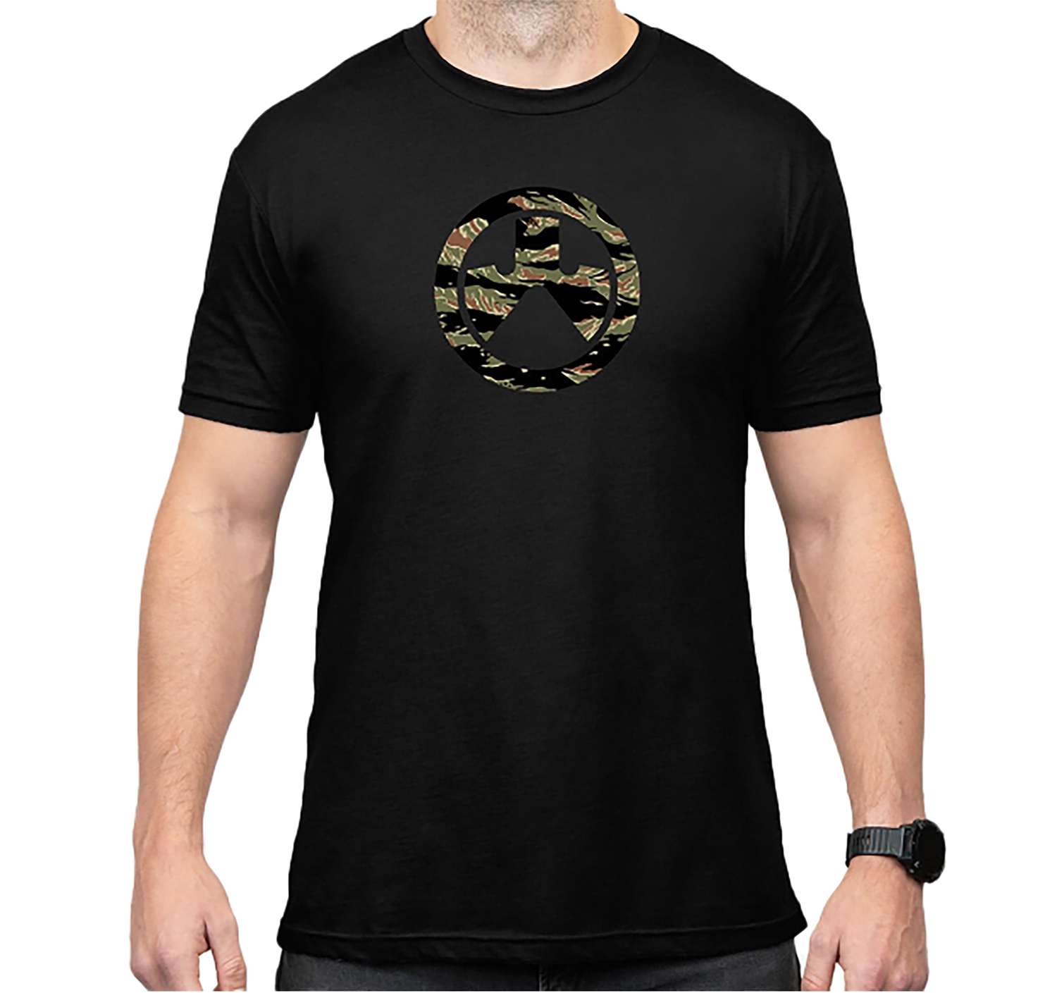 Magpul MAG1292-001-2XL Tiger Stripe Icon Black Cotton/Polyester Short Sleeve 2XL - Magpul Industries - SHORT SLEEVE