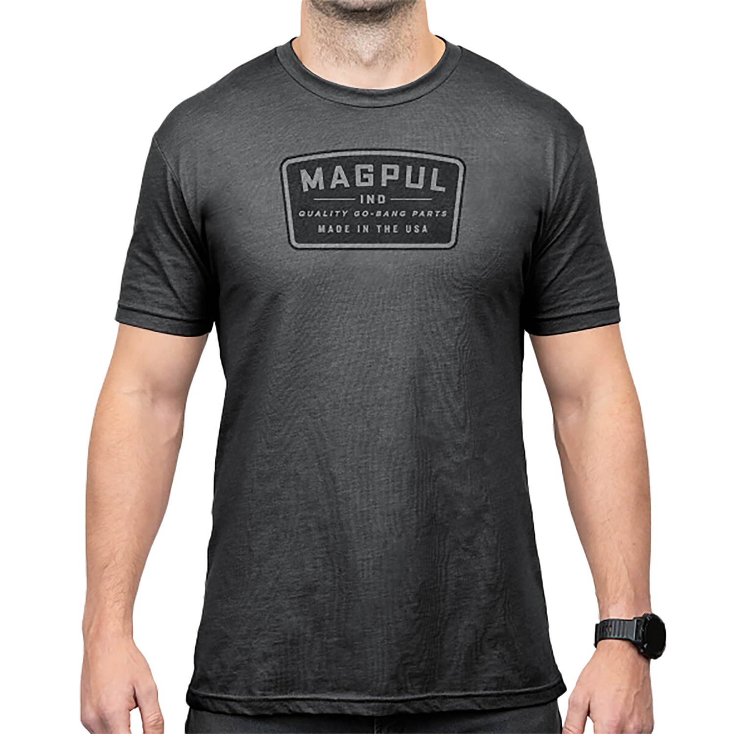 Magpul MAG1526-010-S Go Bang Parts Charcoal Gray Cotton/Polyester Short Sleeve Small
