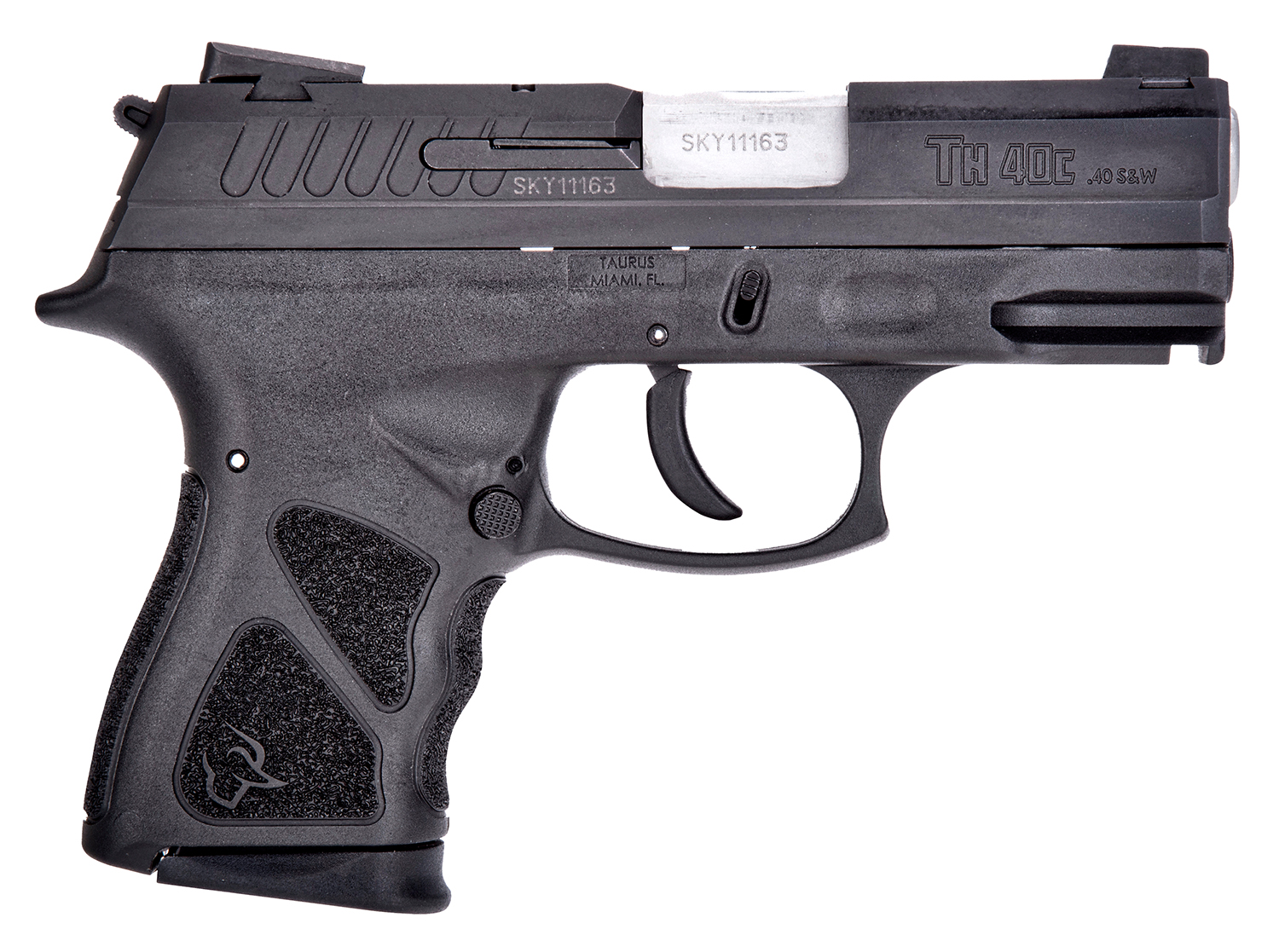 Taurus TH40 Compact Semi-Auto Pistol, 40 S&W, 3.54" Matte Barrel, 10 Rounds, Novak Adjustable Sights, Polymer Frame - Taurus - 40 S&W