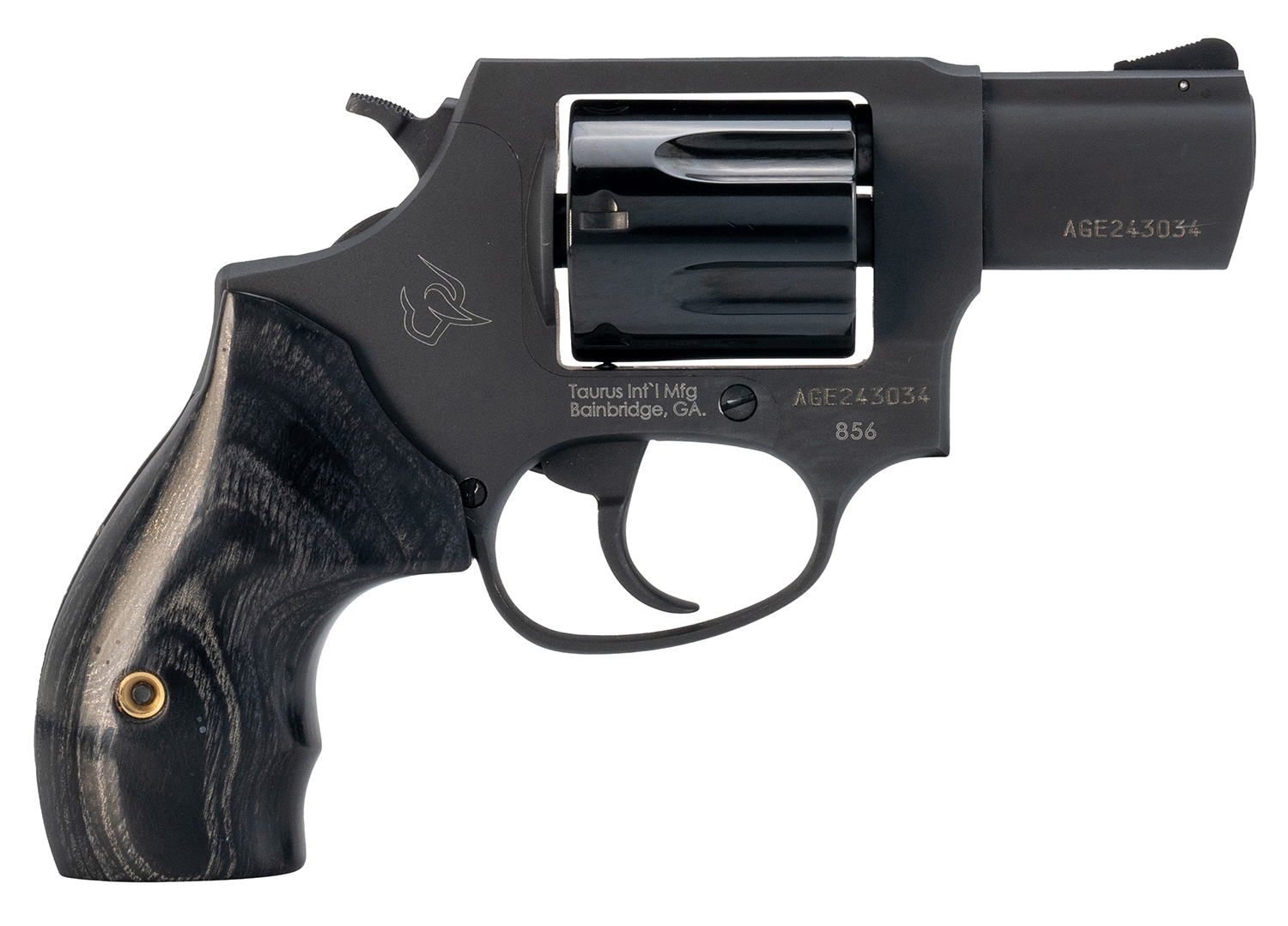 Taurus 2-85623 856  Small 38 Special +P 6 Shot 2" Black Stainless Steel Barrel, Cylinder & Frame, Transfer Bar Safety, Exposed Hammer