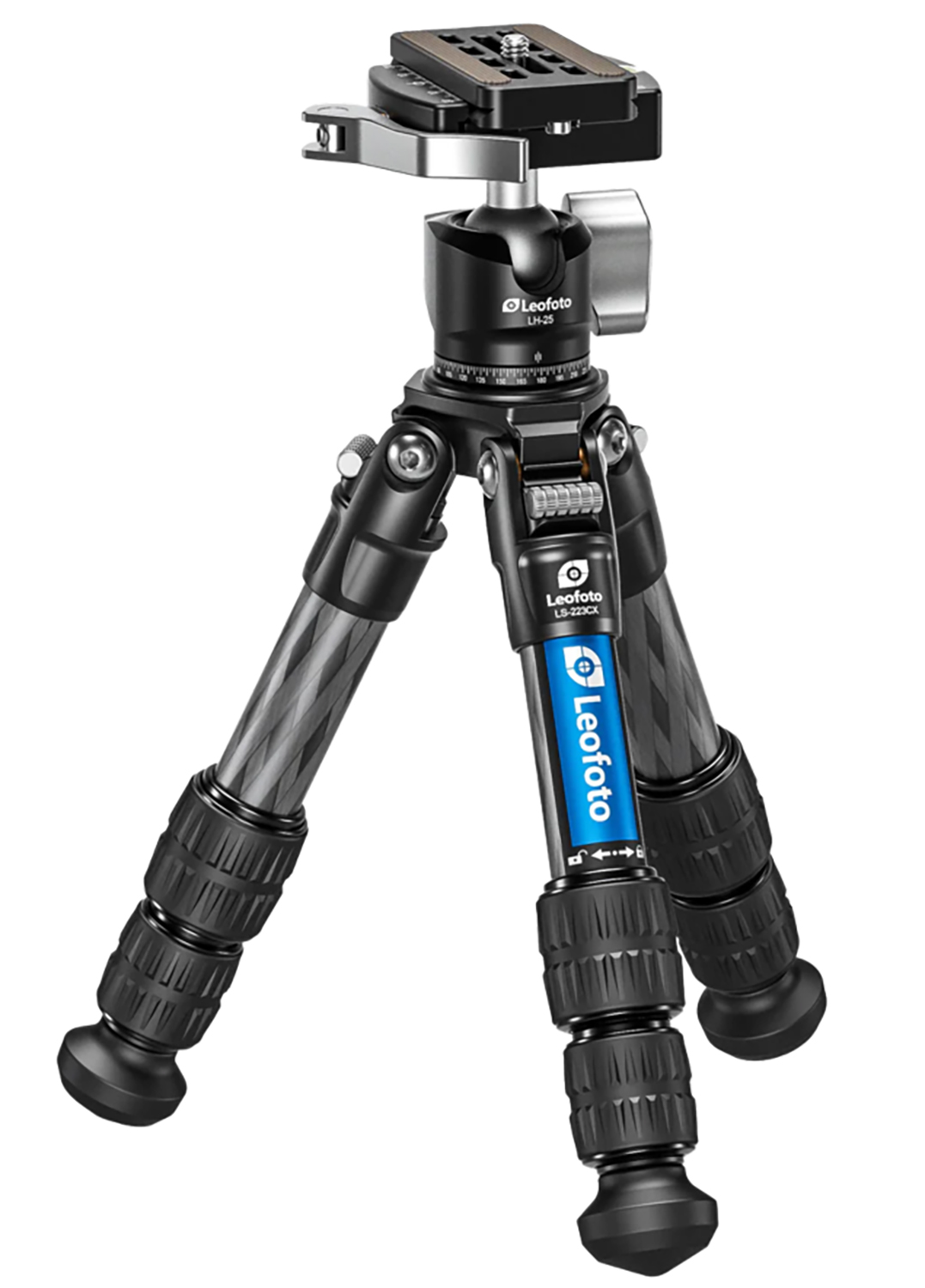 Leofoto Usa LS-223CX+LH-25 Carbon Fiber Tripod Black Aluminum