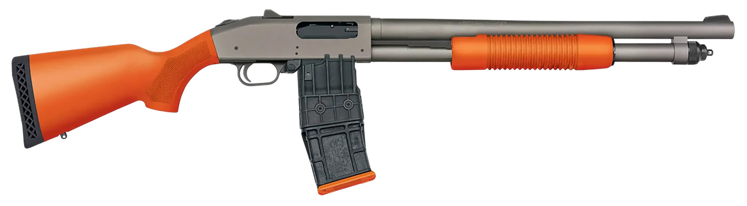 Mossberg 50220 12 Gauge 590M Mag-Fed 18.5" Pump Action Orange/Grey - Mossberg - 12 Gauge