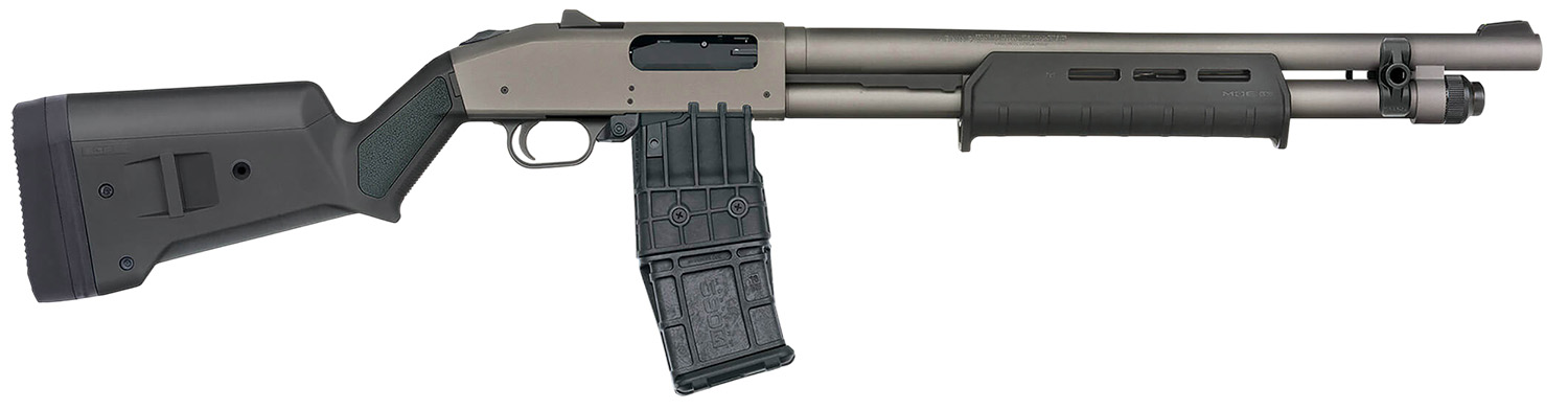 Mossberg 50221 590M 12GA Shotgun 10+1 Tungsten Grey Magpul Stock 18.5" - Mossberg - 12 Gauge