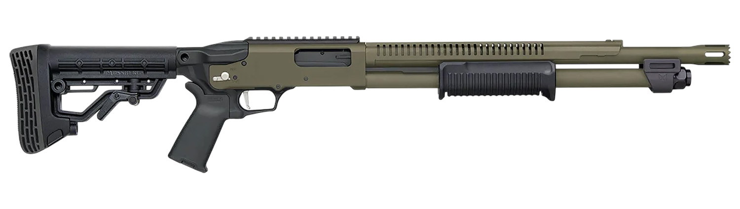 Mossberg 50757 590R 12 Gauge Pump 3" 6+1 18.50" OD Green Cerakote... - Mossberg - 12 Gauge