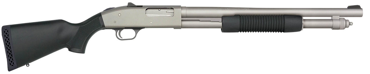 Mossberg 50793 590A1 Pro 12 Gauge 6+1 18.50" Silver Marinecote Barrel - Mossberg - 12 Gauge