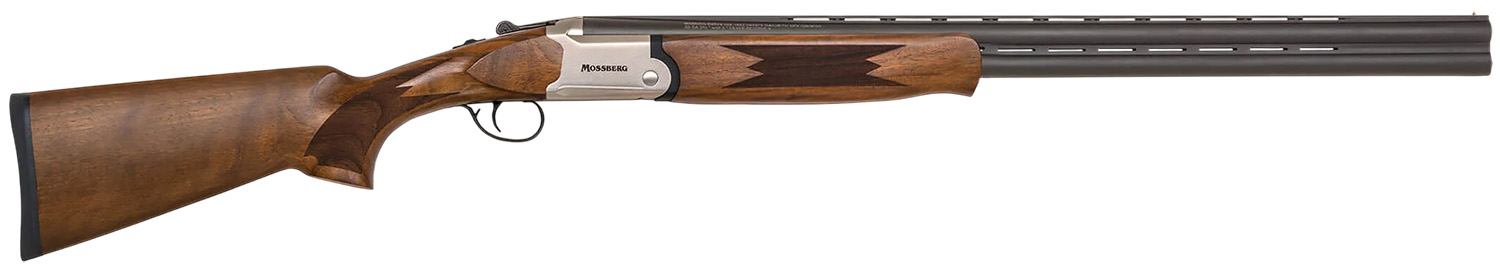 Mossberg 75490 Silver Reserve  16 Gauge Break Open 2.75" 2rd 30" Matte Blued Vent Rib Barrel, Engraved Satin Silver Receiver, Fixed Satin Black Walnut Stock, 5 Standard Chokes