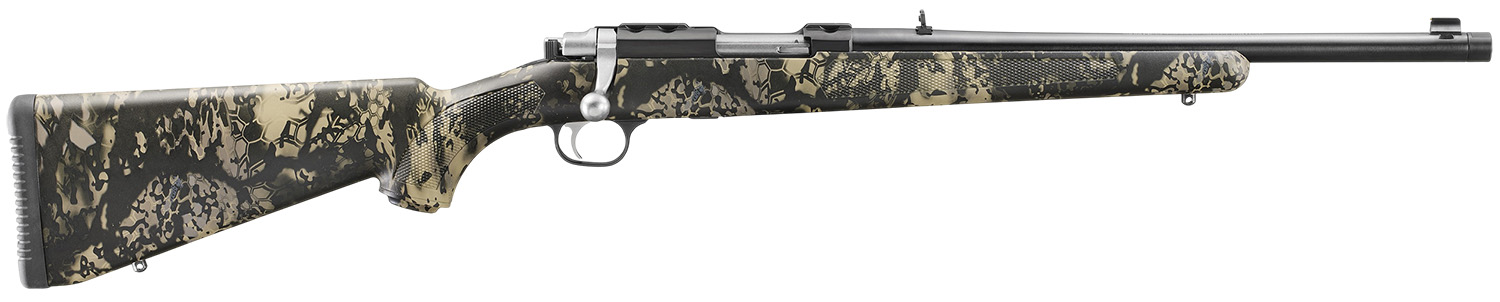 Ruger 77/44 Rifle .44 Rem 4rd Capacity 16.6 Threaded Barrel  Mag Alloy Blued Steel w/Camo Pattern Stock - Ruger - 44 Magnum