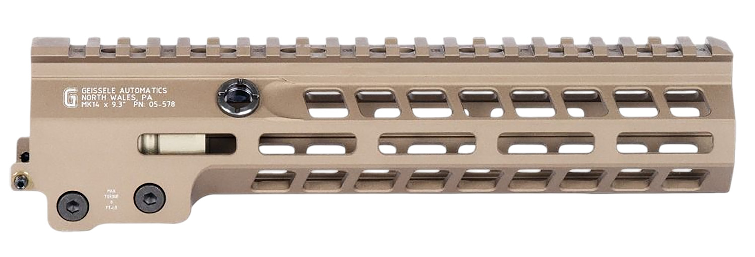Geissele 05-578S MK14 9.3" M-LOK Rail, 6061-T6 Aluminum, DDC Finish - Geissele