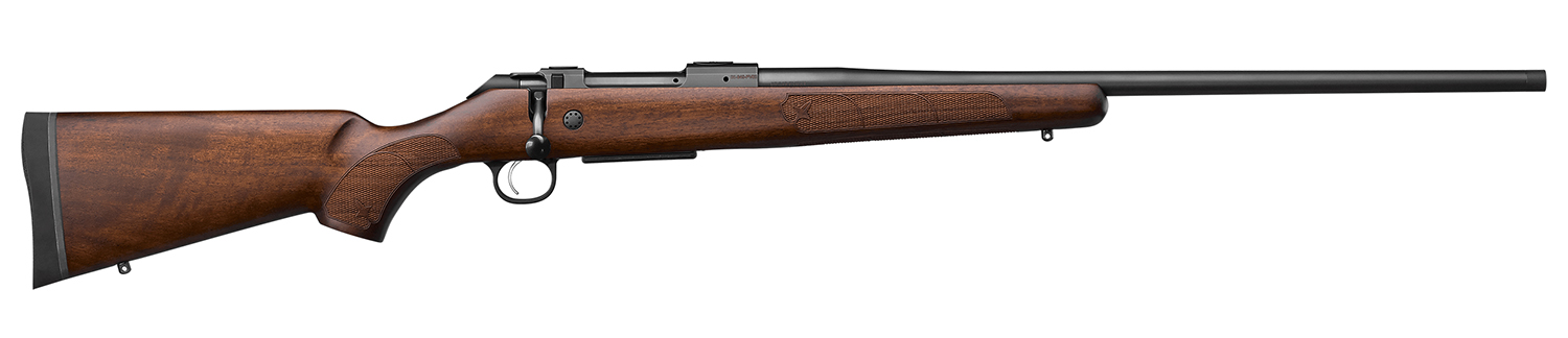 CZ-USA 07719 600+ American Full Size 6.5 Creedmoor 5+1  24" Black Nitride Threaded Barrel, Black Nitride Steel Drilled & Tapped Receiver, Turkish Walnut Fixed Stock