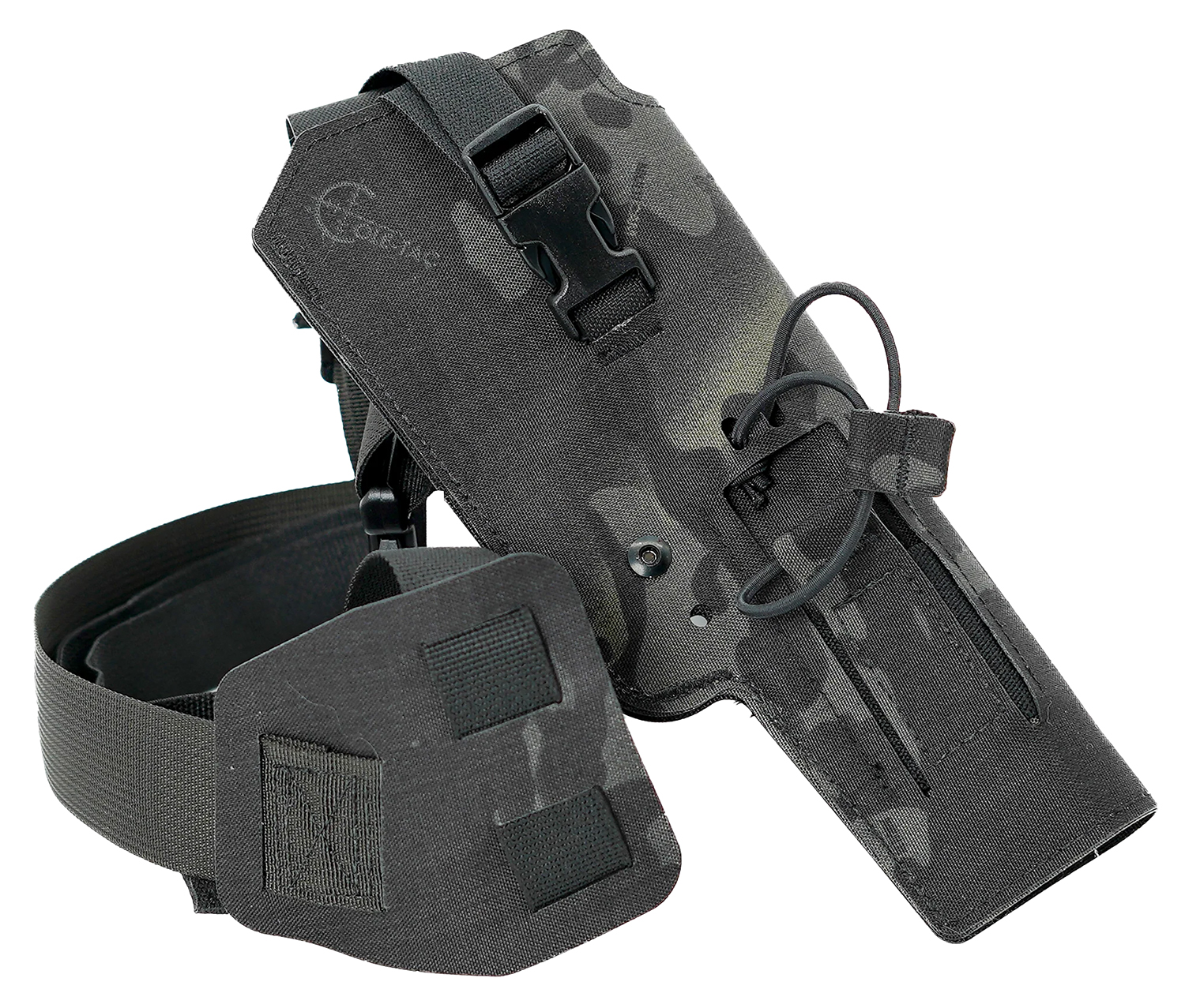 Cole-TAC Varmint Wrangler, Chest Holster, Fits Most 22LR Suppressor Host (Ruger MK Series/M&P22/Buckmark/TX22) with Suppressors Attached and Weapon Mounted Light, MultiCam Black VW115