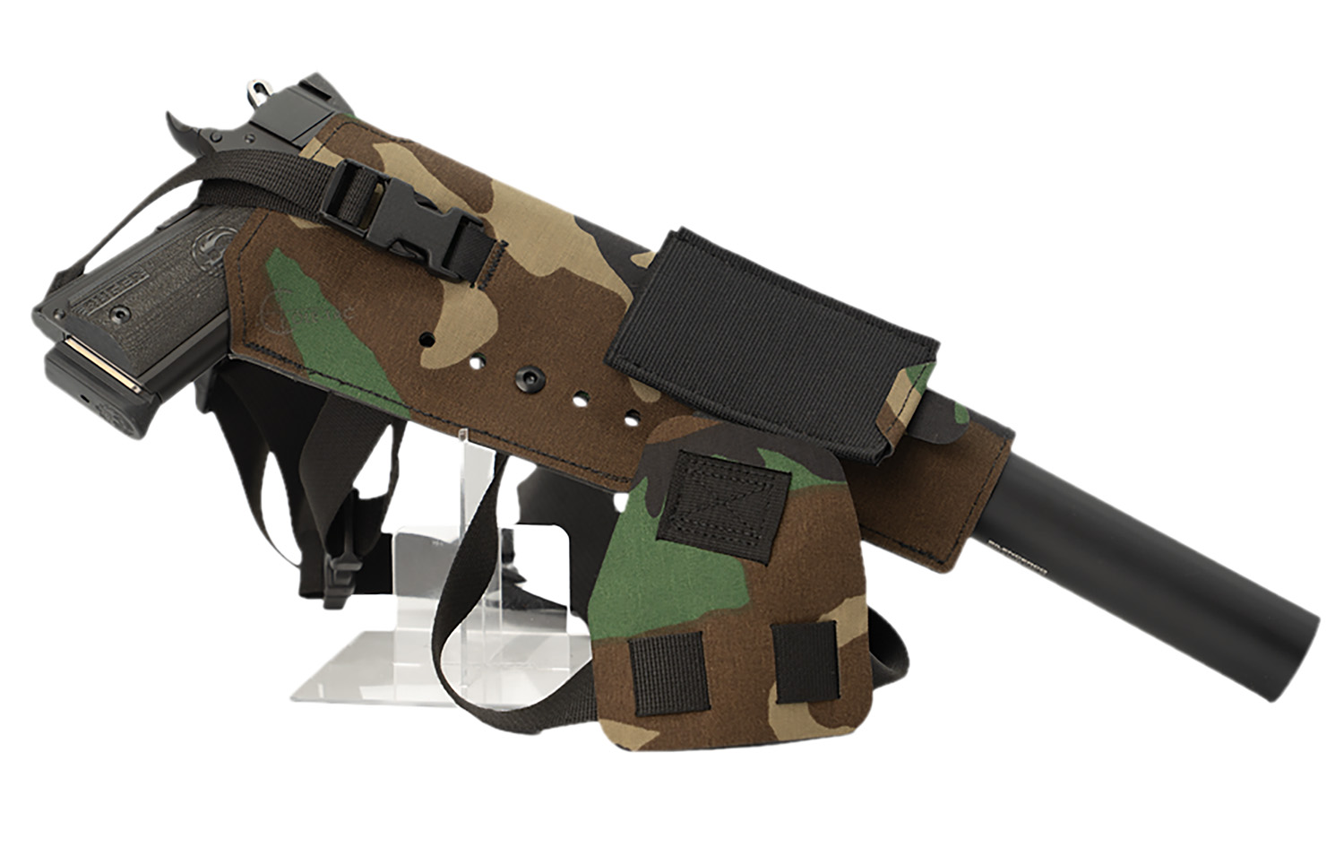 Cole-tac VWX112 Varmint Wrangler XL Pistol Holder Chest M81 Woodland Left Hand