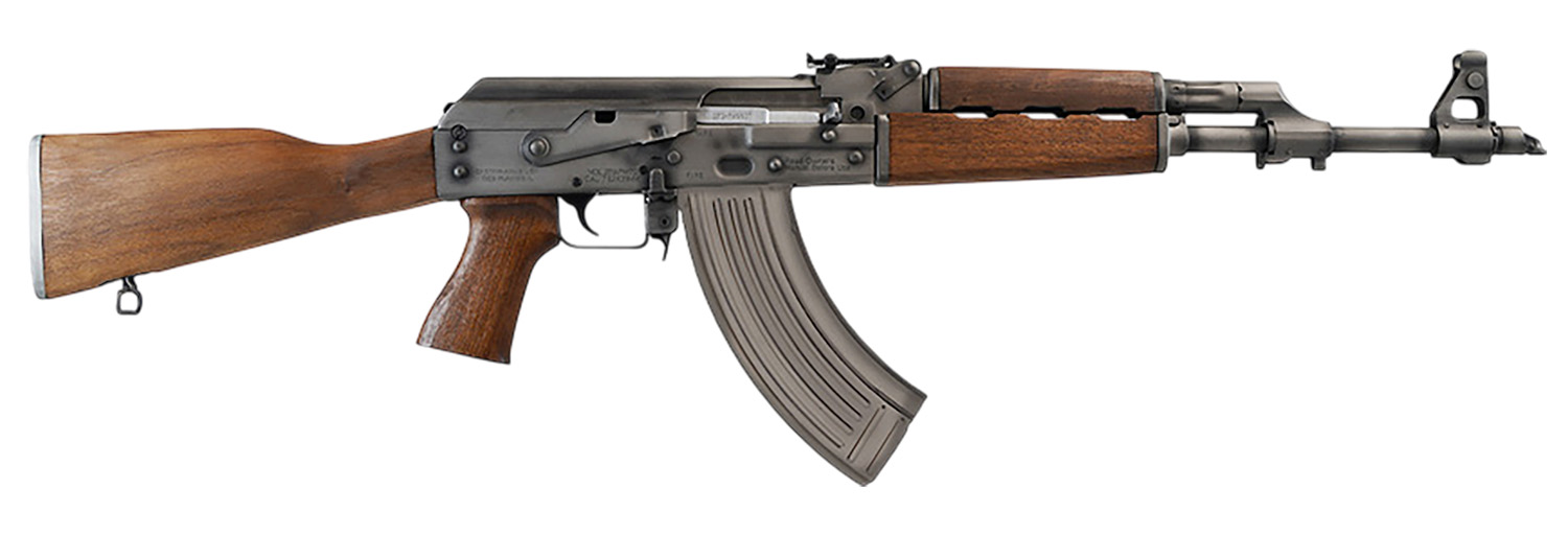 Zastava Arms USA ZR7762CFL ZPAP M70 Semi-Automatic 7.62x39mm Rifle, 16.3-inch Chrome Lined Barrel, 30-Round Capacity, Serbian Dark Wood, Battle Worn Gray Finish - Zastava Arms - 7.62X39MM