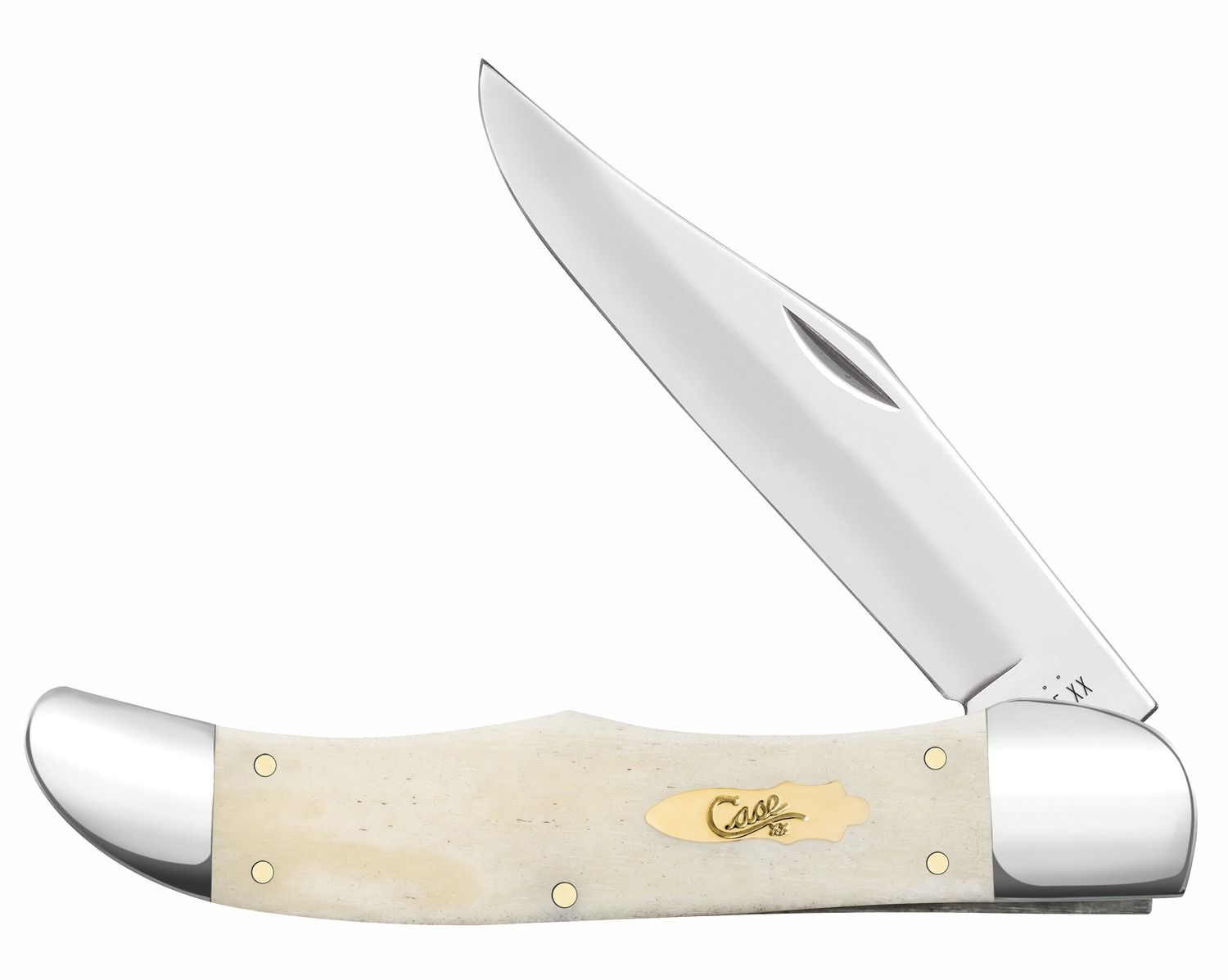 CASE 11024 SMOOTH NATURAL BONE FOLDING HUNTER