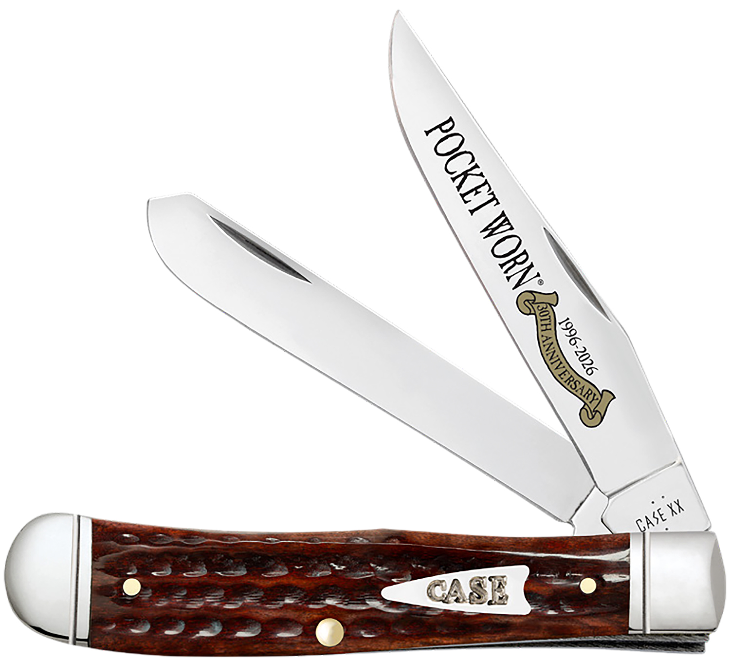 Case Cutlery Pocket Worn Trapper Folding Knife Clip Point/Spey Blade