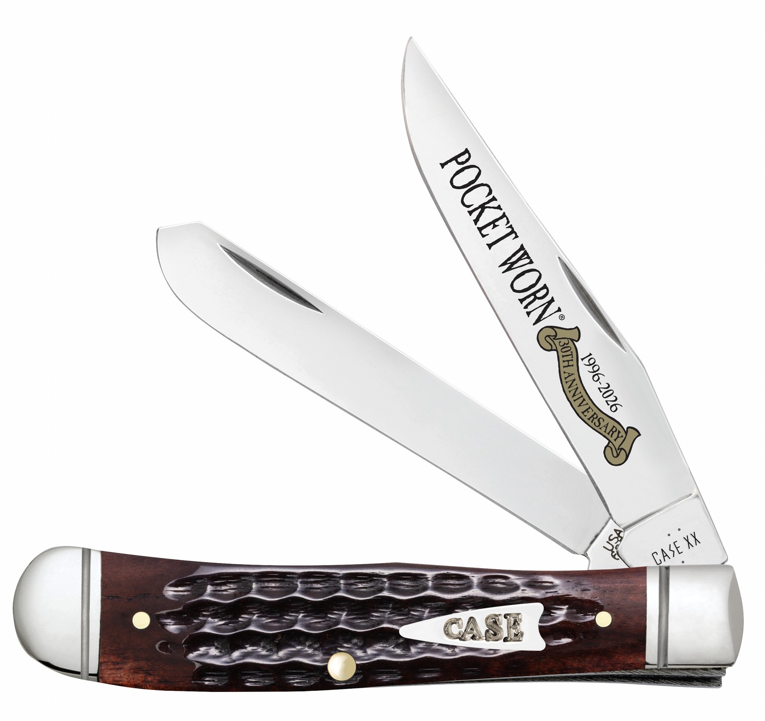 CASE 55231 POCKET WORN MAHOGANY BONE MINI TRAPPER
