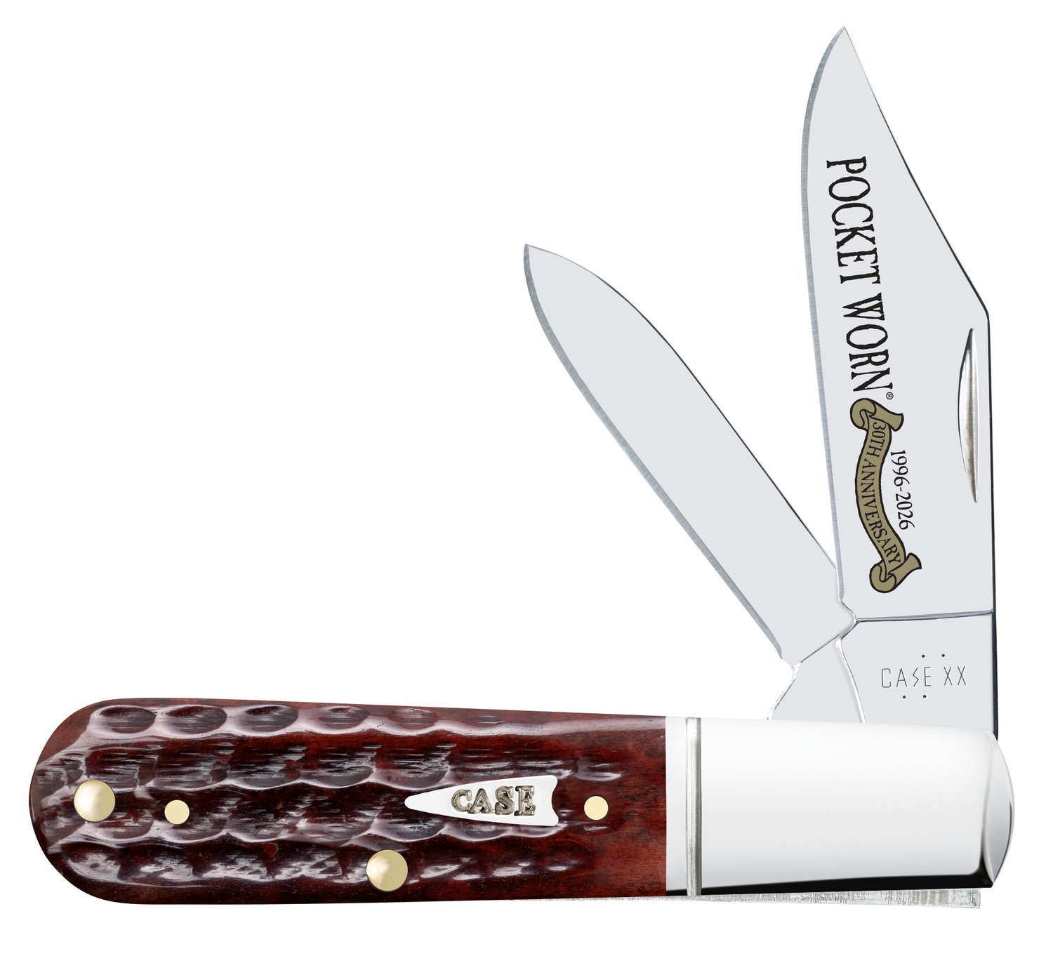 CASE 55233 POCKET WORN MAHOGANY BONE BARLOW