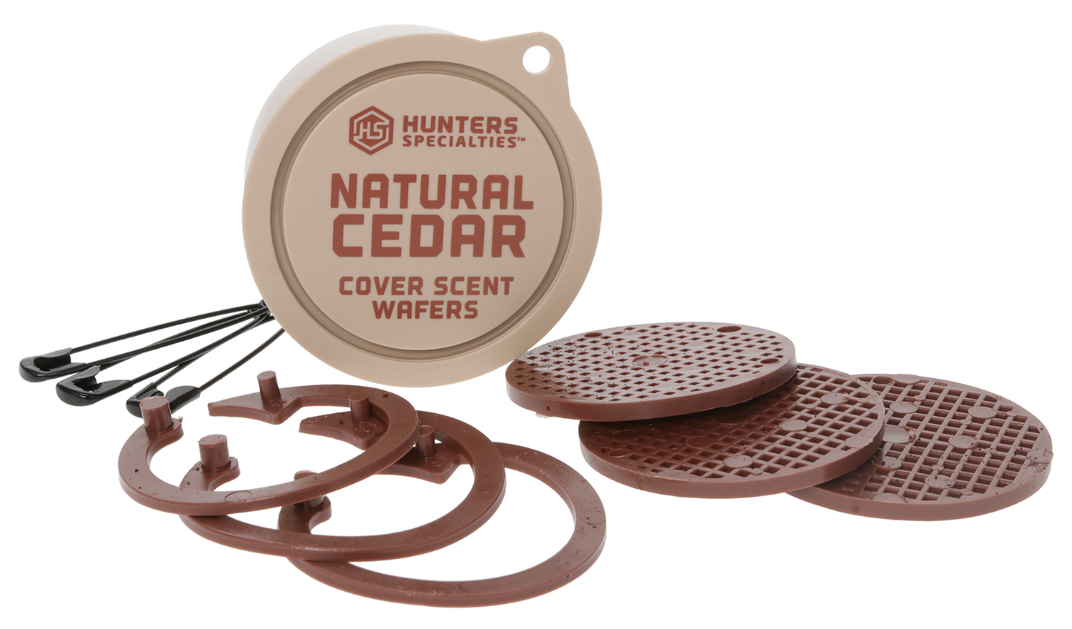 Hunters Specialties Scent Wafers Natural Cedar 1.5 - Mask Human Smells, No Spills or Freezing