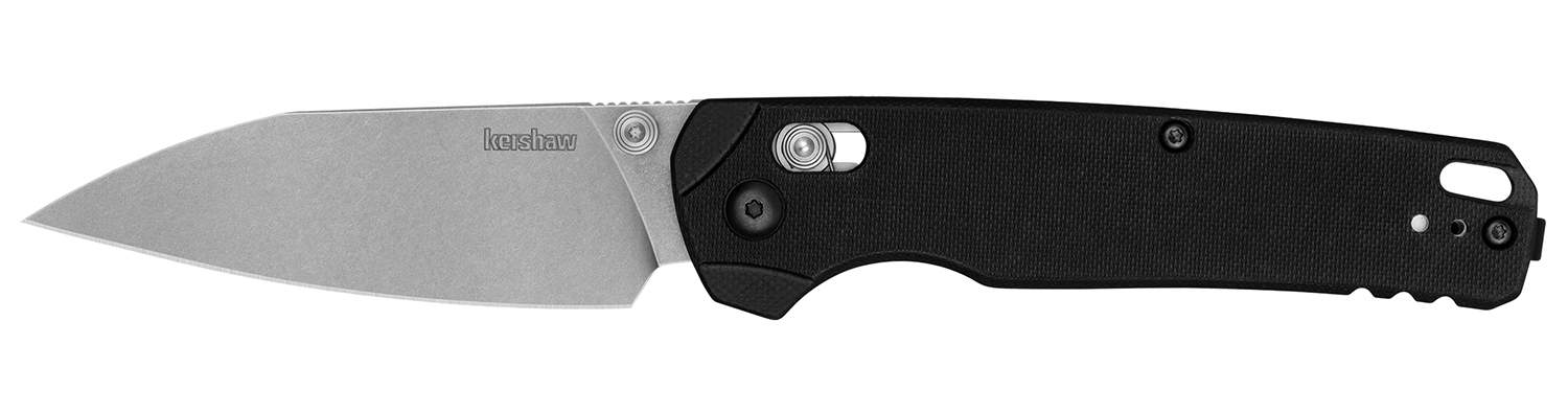 Kershaw 6110 Bel Air XL 3.40" Folding Plain Stonewashed CPM MagnaCut Steel Blade, Black Textured G10 - Kershaw