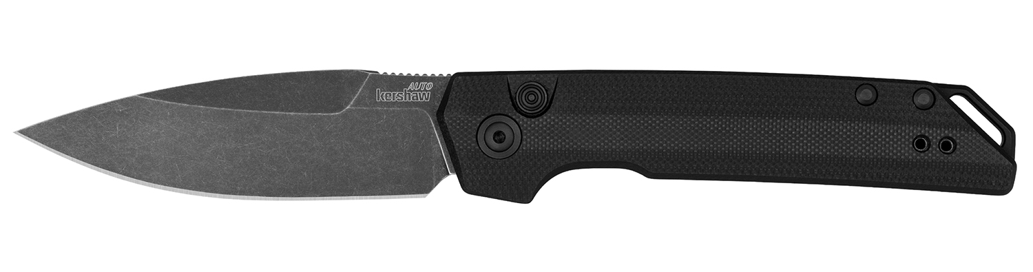 Kershaw 7038G10 Launch Iridium Automatic 3.45" Folding Plain Black Oxide Blackwash CPM MagnaCut Steel Blade, Black Anodized Aluminum/G10 - Kershaw