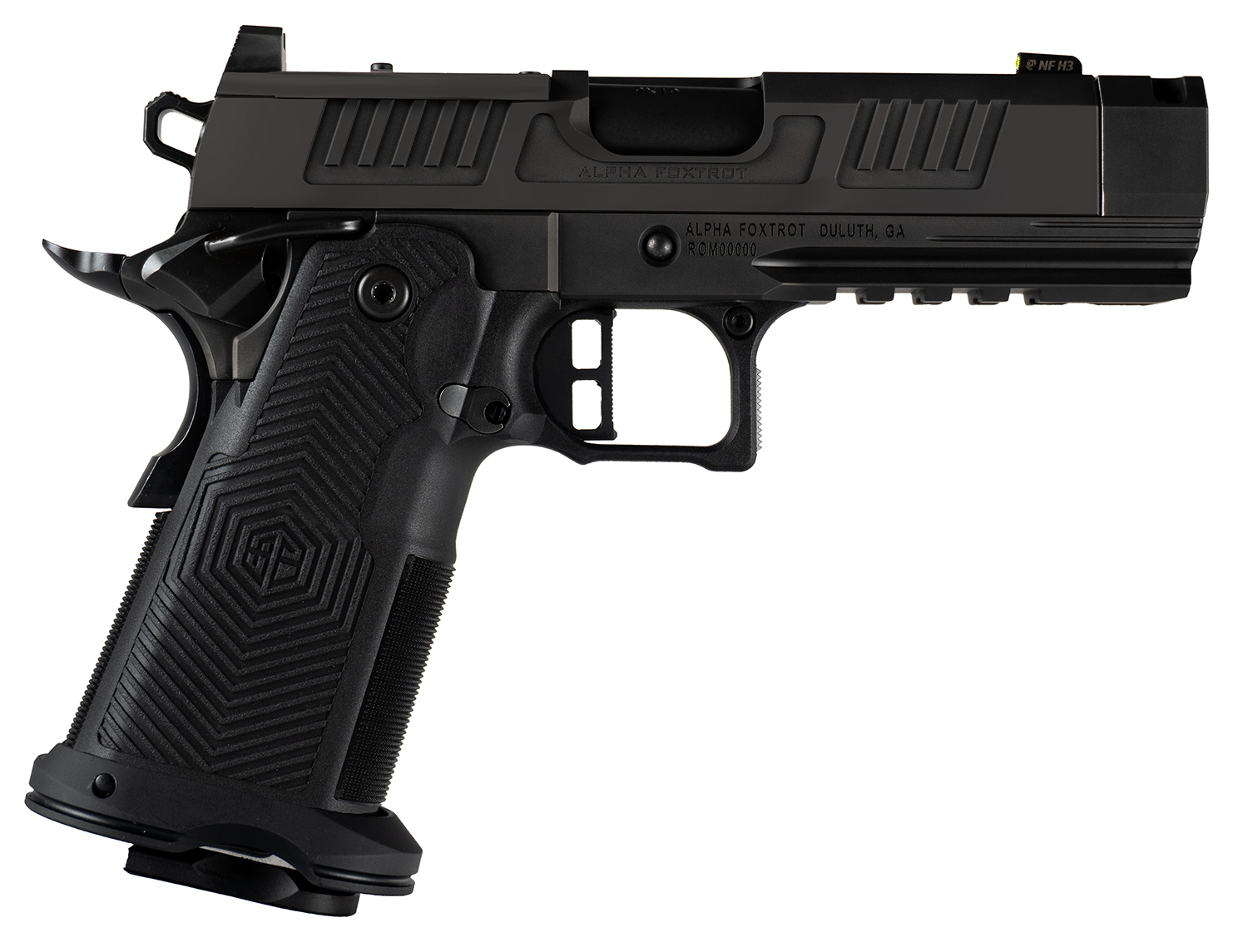 Alpha Foxtrot AF1911-Romulus Handgun 9mm Luger 17rd (1) & 20rd (1) Magazine 3.5 Compensated Threaded Barrel Black RMSC Cut - AF